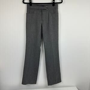Gap Womens Recycled Wool Blend Tweed Office Career Grey Dress Trouser Pants 2R